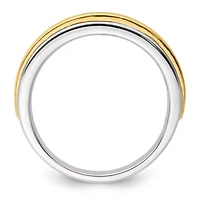 Lab Created 1/2 ct. t.w. Grown Diamond Men's Ring 14K Two-Tone