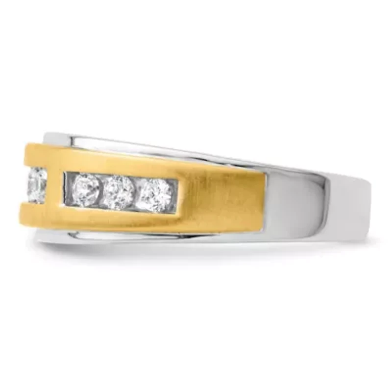 Lab Created 1/2 ct. t.w. Grown Diamond Men's Ring 14K Two-Tone