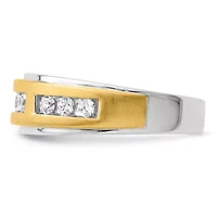Lab Created 1/2 ct. t.w. Grown Diamond Men's Ring 14K Two-Tone