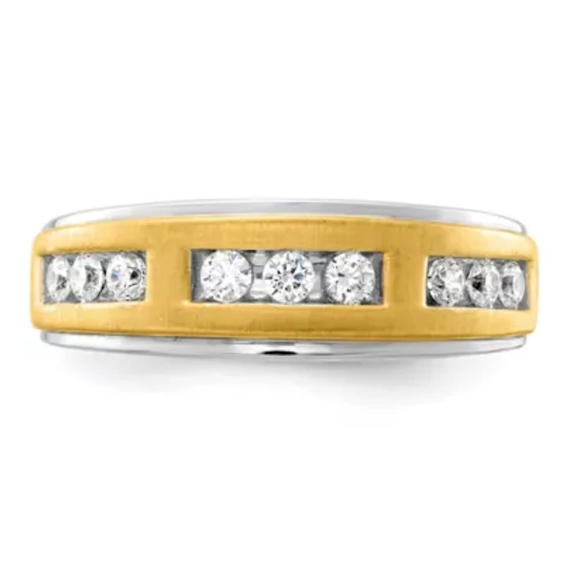 Lab Created 1/2 ct. t.w. Grown Diamond Men's Ring 14K Two-Tone