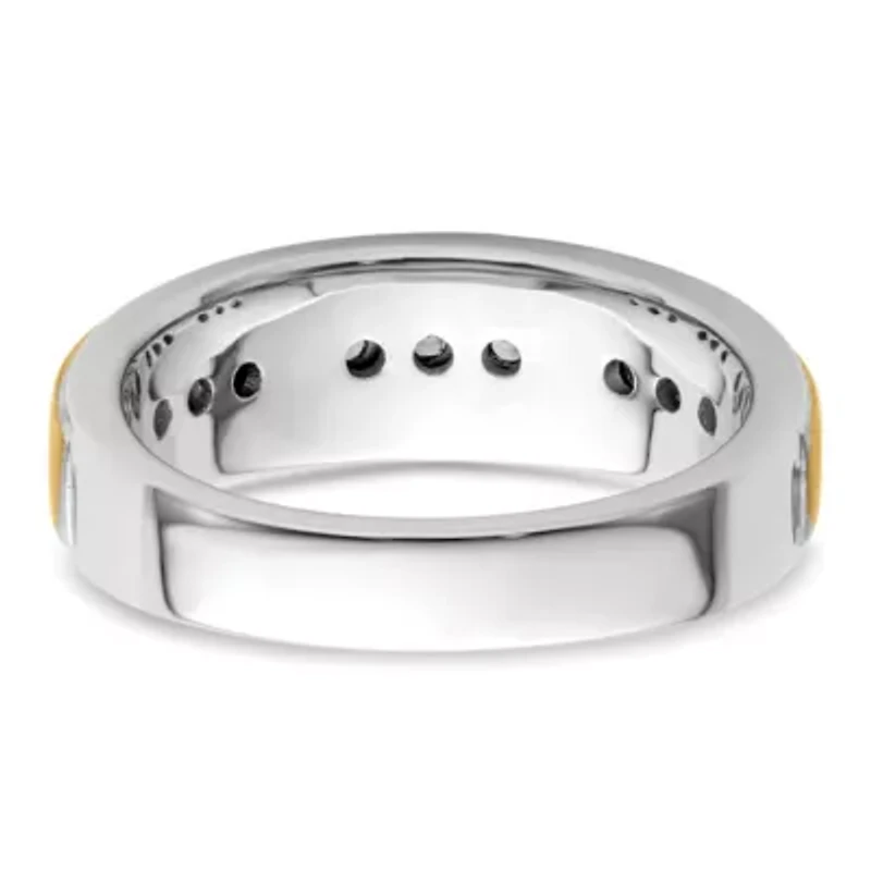 Lab Created 1/2 ct. t.w. Grown Diamond Men's Ring 14K Two-Tone