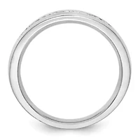 Lab Created 1/2 ct. t.w. Grown Diamond Men's Band 14K White Gold