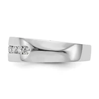 Lab Created 1/2 ct. t.w. Grown Diamond Men's Band 14K White Gold