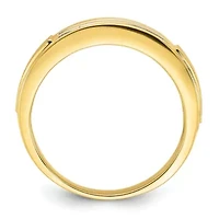 Lab Created 1/5 ct. t.w. Grown Diamond Men's Band 10K Yellow Gold