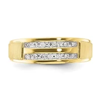 Lab Created 1/5 ct. t.w. Grown Diamond Men's Band 10K Yellow Gold