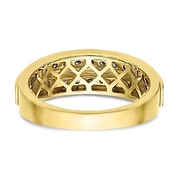 Lab Created 1/5 ct. t.w. Grown Diamond Men's Band 10K Yellow Gold