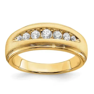 Lab Created 1/2 ct. t.w. Grown Diamond VS/SI GHI, Men's Ring 10K Yellow Gold