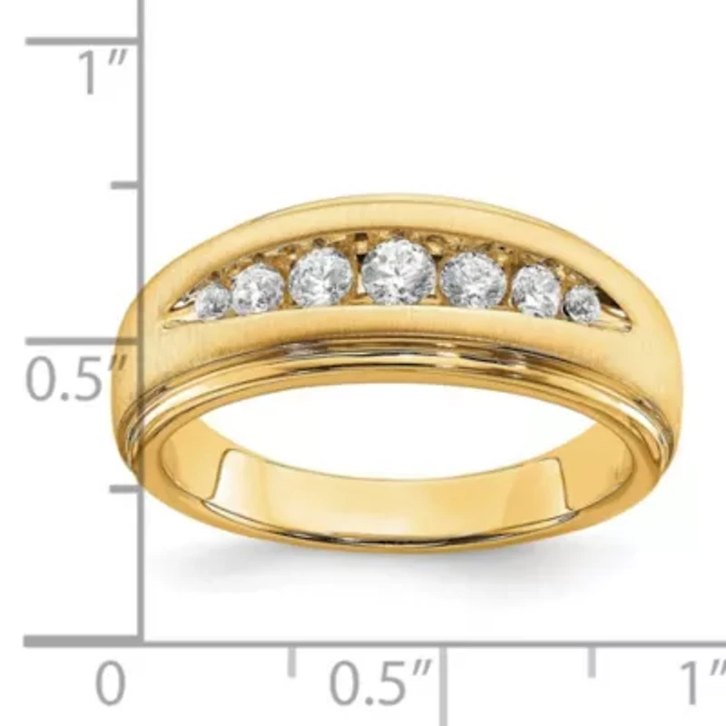 Lab Created 1/2 ct. t.w. Grown Diamond VS/SI GHI, Men's Ring 10K Yellow Gold