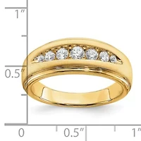 Lab Created 1/2 ct. t.w. Grown Diamond VS/SI GHI, Men's Ring 10K Yellow Gold