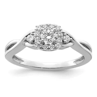 Lab Created 3/8 ct. t.w. Grown Diamond VS/SI GH, Complete Bypass Ring 14K White Gold