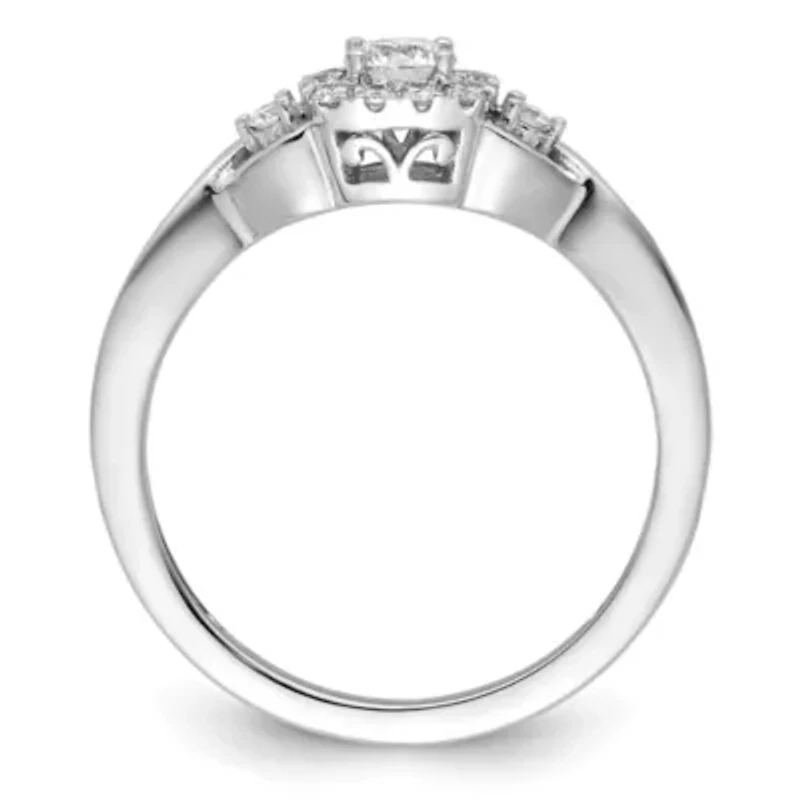 Lab Created 3/8 ct. t.w. Grown Diamond VS/SI GH, Complete Bypass Ring 14K White Gold