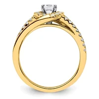 Lab Created 3/4 ct. t.w. Grown Diamond VS/SI GH, Complete Engagement Ring 14K Yellow Gold