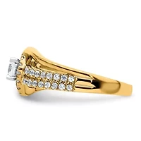 Lab Created 3/4 ct. t.w. Grown Diamond VS/SI GH, Complete Engagement Ring 14K Yellow Gold