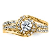 Lab Created 3/4 ct. t.w. Grown Diamond VS/SI GH, Complete Engagement Ring 14K Yellow Gold