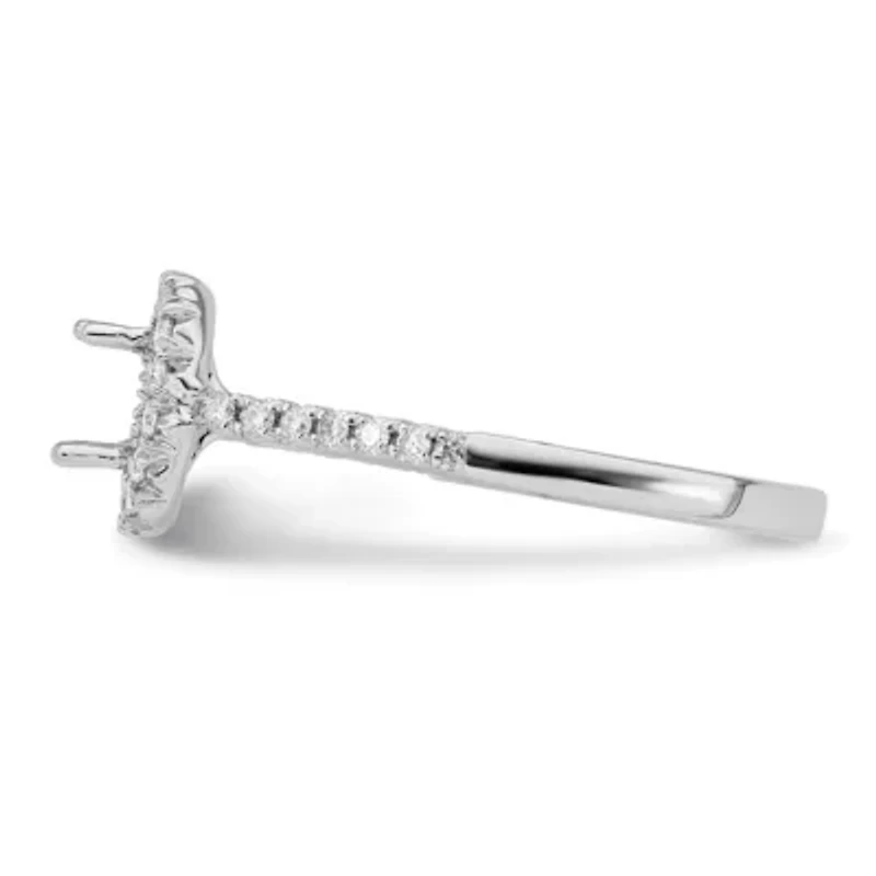 Lab Created 3/4 ct. t.w. Grown Diamond VS/SI GH, Oval Halo Engagement Complete Ring 14K White Gold