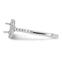 Lab Created 3/4 ct. t.w. Grown Diamond VS/SI GH, Oval Halo Engagement Complete Ring 14K White Gold