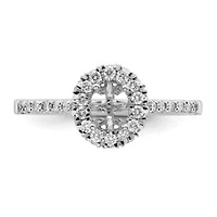 Lab Created 3/4 ct. t.w. Grown Diamond VS/SI GH, Oval Halo Engagement Complete Ring 14K White Gold