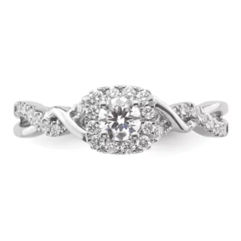 Lab Created 1/2 ct. t.w. Grown Diamond VS/SI GH, Complete Bypass Ring 14K White Gold