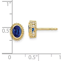 1/2 ct. t.w. Sapphire Post Earrings in 14K Gold
