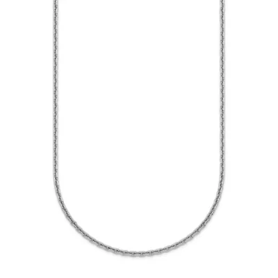 Sterling Silver Rhodium-plated 1.8mm Cable 20-inch Chain Necklace