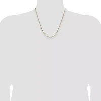 14K Yellow Gold 2.1mm Solid Beveled Paperclip Chain Necklace