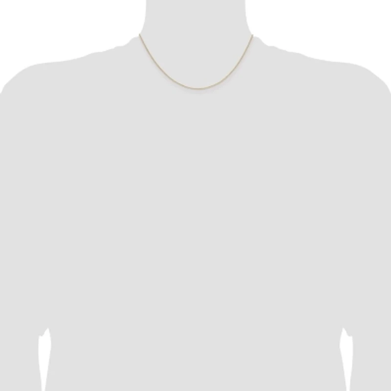 14K Yellow Gold 1mm Diamond-cut Forzantine Cable Chain Necklace