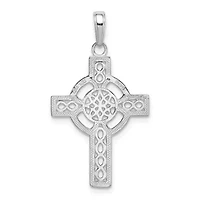 14K Gold Diamond-cut Celtic Cross Pendant
