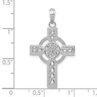 14K Gold Diamond-cut Celtic Cross Pendant