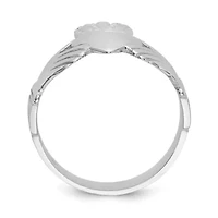 14K White Gold Men's Claddagh Ring