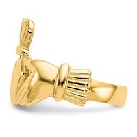 14K Yellow Gold Men's Claddagh Ring
