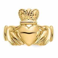 14K Yellow Gold Men's Claddagh Ring