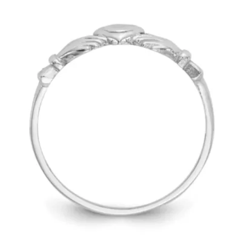 14K White Gold Child's Claddagh Ring