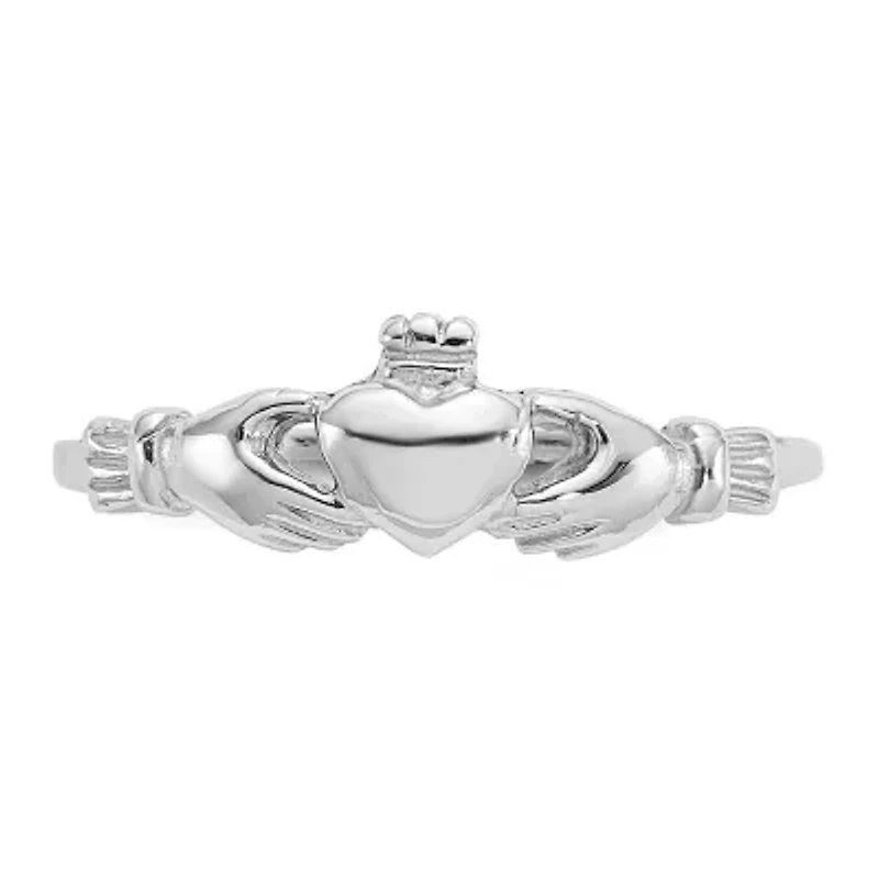 14K White Gold Child's Claddagh Ring