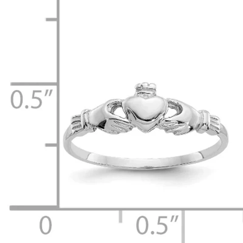 14K White Gold Child's Claddagh Ring