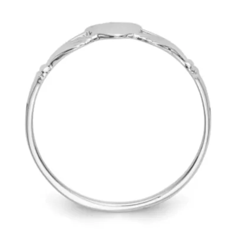 14K White Gold Ladies Claddagh Ring