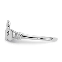 14K White Gold Ladies Claddagh Ring