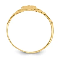 14K Yellow Gold Ladies Claddagh Ring