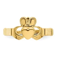 14K Yellow Gold Ladies Claddagh Ring