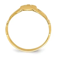 14K Yellow Gold Polished Claddagh Ring