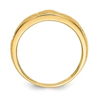 14K Yellow Gold Polished Men's Claddagh Band