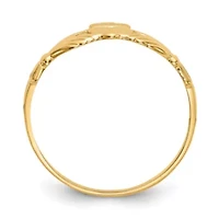 14K Yellow Gold Claddagh Ring