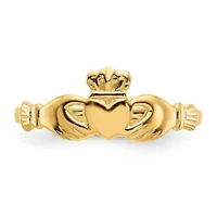 14K Yellow Gold Claddagh Ring