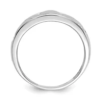 14K White Gold Men's Claddagh Band