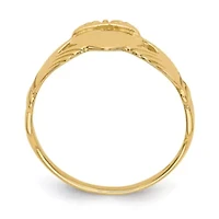 14K Yellow Gold Ladies Claddagh Ring