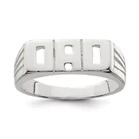 Sterling Silver Solid Dad Ring