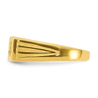 Sterling Silver Gold-tone Polished DAD Ring