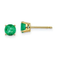 7/8 ct. t.w. Emerald Earrings in 14K Gold