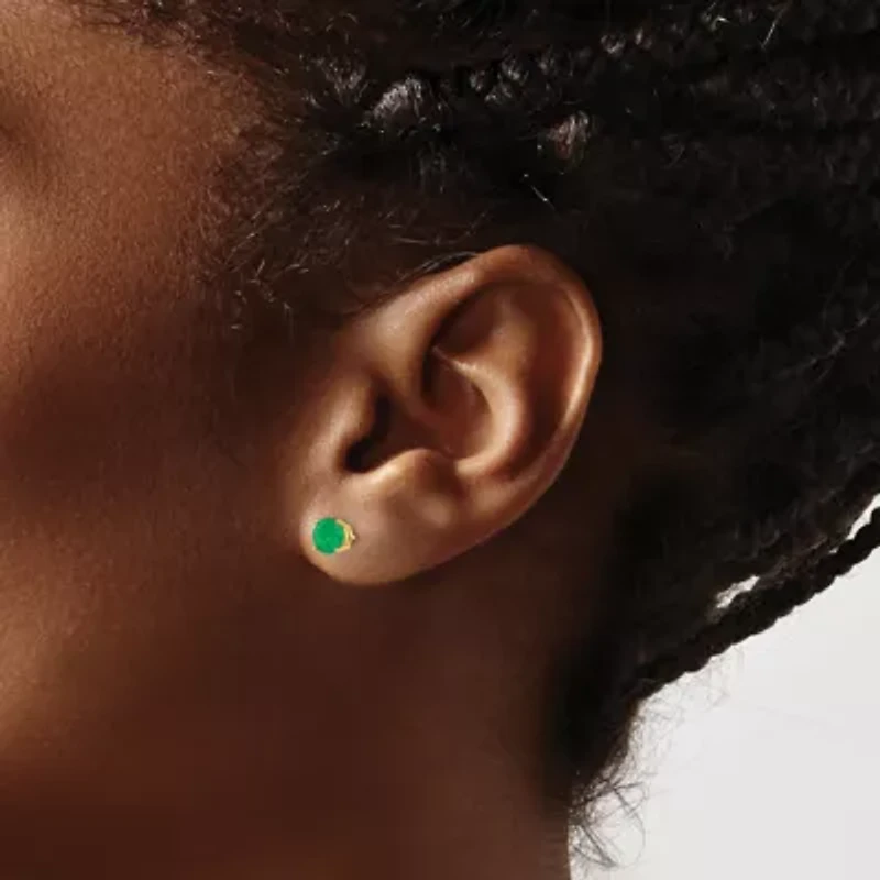 7/8 ct. t.w. Emerald Earrings in 14K Gold