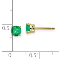 7/8 ct. t.w. Emerald Earrings in 14K Gold