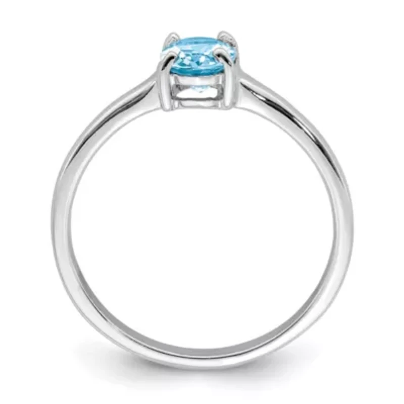 1.92 ct. t.w. Light Swiss Blue Topaz Ring Rhodium-plated Sterling Silver
